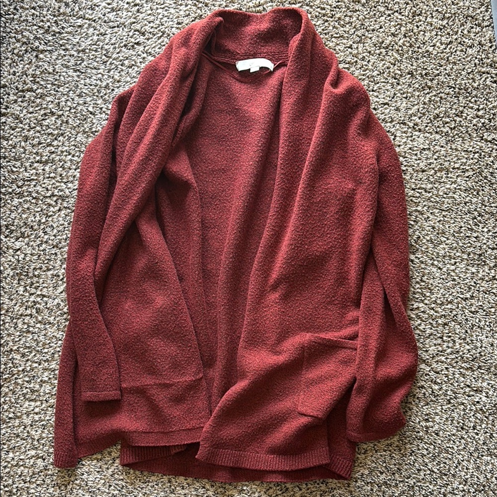LOFT Women's Cardigan in Rich Burgundy
